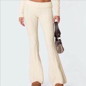 Edikted Ray Cable Flare Pant size M